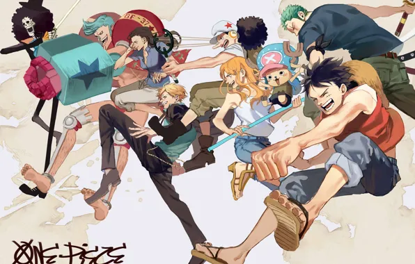 Anime, pirates, characters