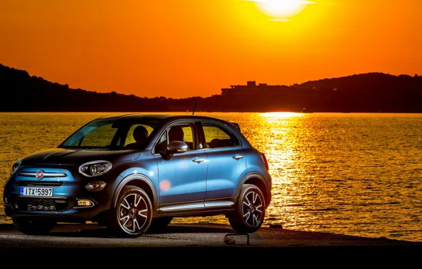 Sunset, 2018, Fiat, Mirror, 500X