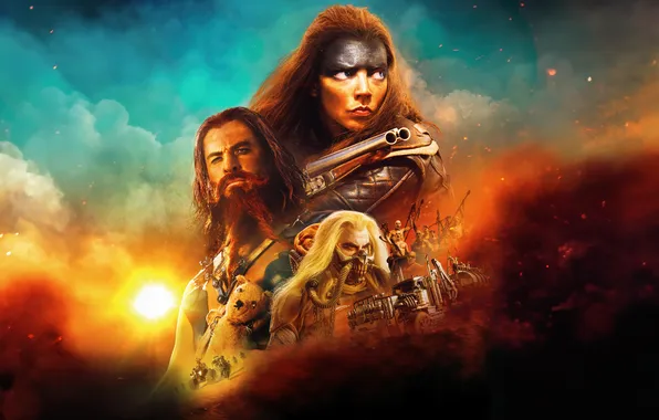 Fiction, poster, Chris Hemsworth, Chris Hemsworth, Furiosa, Anya Taylor-Joy, Anya Taylor-Joy, Furiosa: A Mad Max …