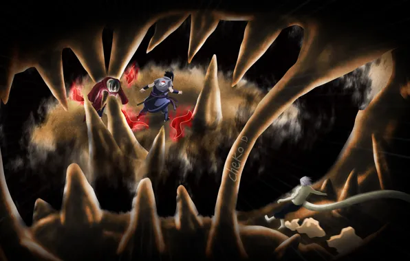 Picture cave, brothers, Naruto, Uchiha, Kabuto, naruto orosanye Chronicles