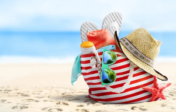 Sand, sea, wave, beach, summer, the sky, shore, vacation