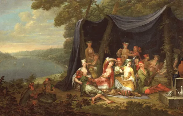Picture oil, picture, canvas, Jean-baht van Moore could, Party By Turkish Court