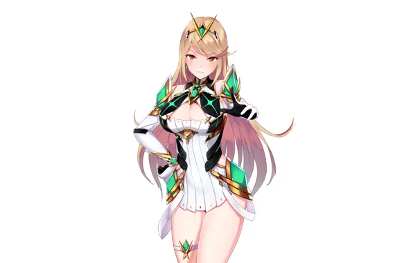 Girl, sexy, cleavage, long hair, dress, boobs, anime, beautiful