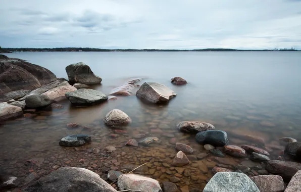 Sea, landscape, stones