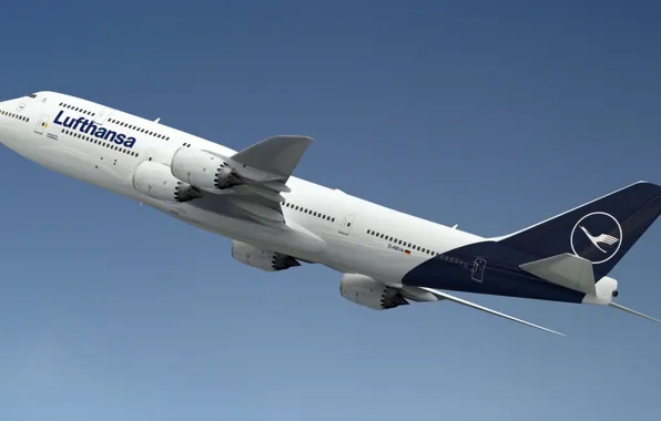Model, Boeing 747, Blender3d, 8 lufthansa
