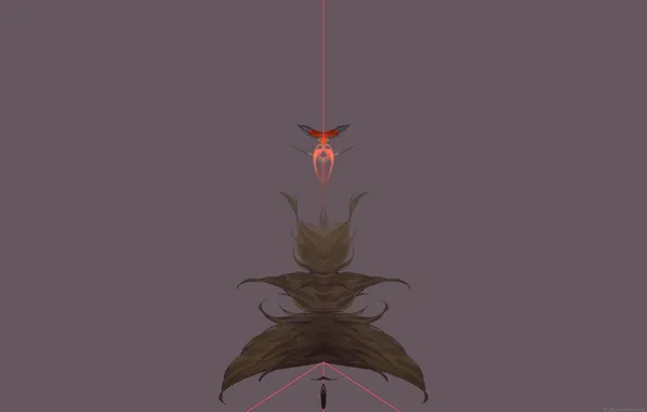 Fantasy, backlight, figure
