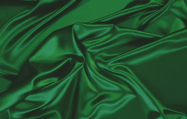 Texture, fabric, green, folds, dark