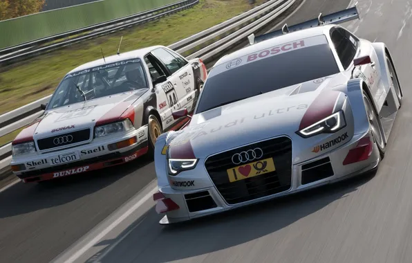 Picture Audi, Audi, speed, Coupe, the front, and, DTM, racing cars