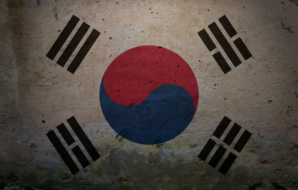 Picture flag, Korea, Yin-Yang, South Korea, Thegucci