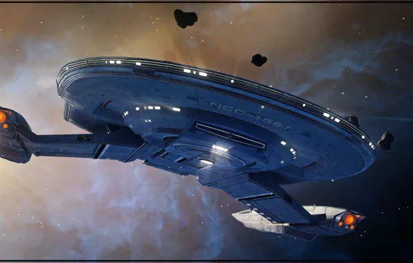 Ship, Space, Star Trek, Spaceship, Fan Art, Starship, by Kurumi Morishita, Startrek