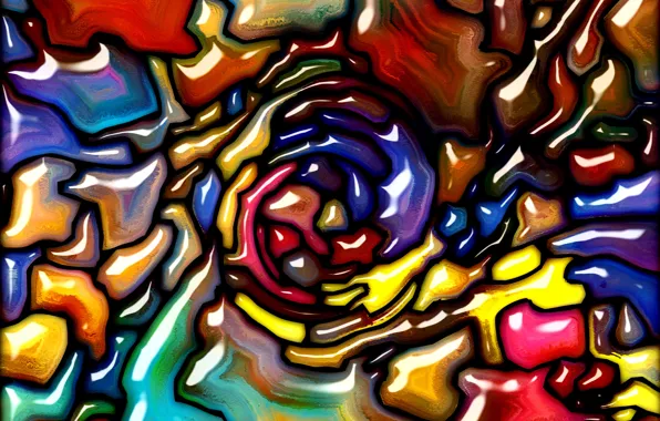 Picture paint, colors, colorful, abstract, stained glass, rainbow, background, painting