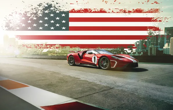 Picture Ford, Muscle, USA, RED, America, SuperCar