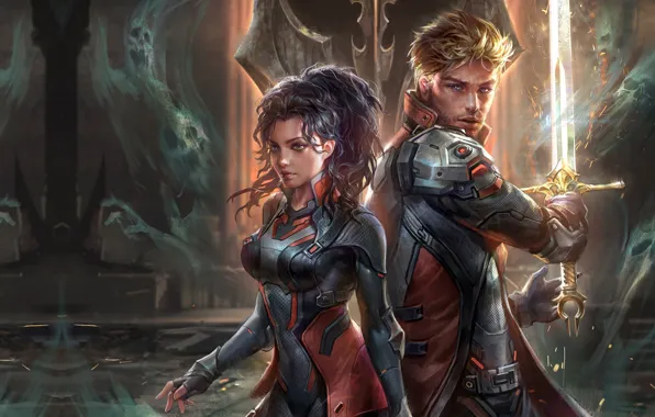 Fantasy, art, Illustrator, jeremy chong, Realm of Darkness