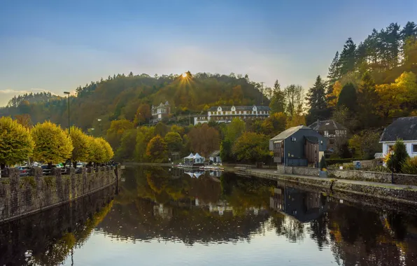 The city, home, channel, Belgium, La Roche-EN-Ardenne