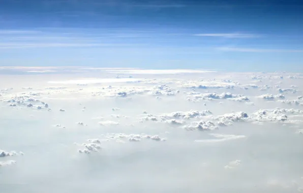 The sky, flight, Clouds