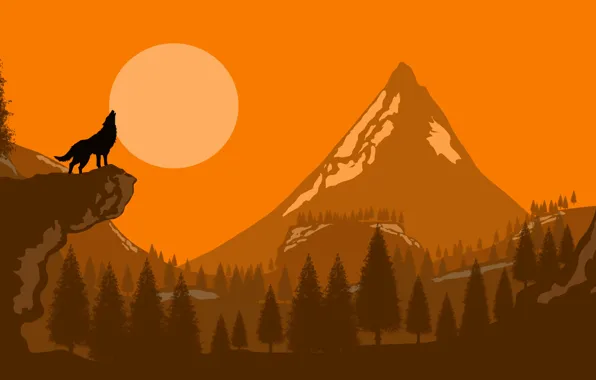 Wolf Silhouette 4K wallpaper  Wolf silhouette, Desktop wallpaper art,  Digital painting