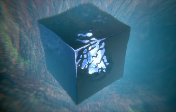 Depth, cube, deep, blender3d, primitive
