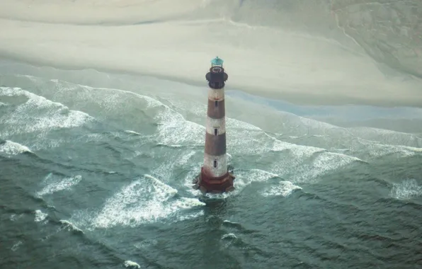 Picture sea, wave, Lighthouse