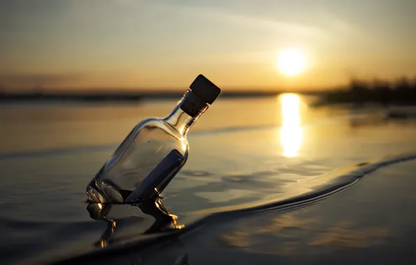 Picture Sunset, Message, Bottle, Odessa