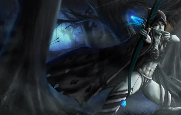 Girl, bow, art, elf, games, Defense of the Ancients, Dota 2, Drow Ranger