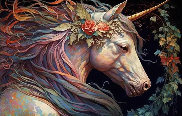 The sky, look, face, clouds, nature, pose, horse, horse