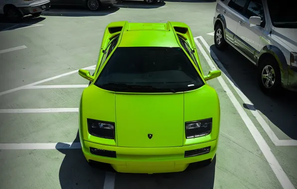 Picture green, Lamborghini, supercar, Lamborghini, Diablo, Diablo