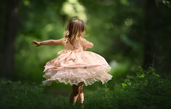 Picture nature, mood, dance, dress, girl