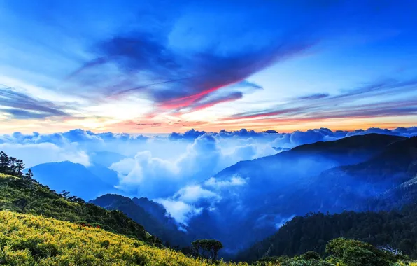 Picture the sky, clouds, landscape, day