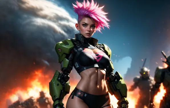 Girl, fiction, the game, armor