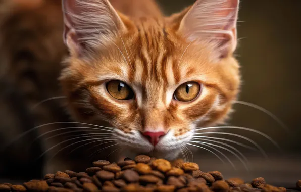 Cat, cat, mustache, look, pose, portrait, red, face