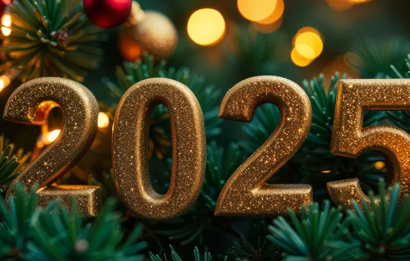 Light, lights, figures, New year, tree, gold plated, needles, garland