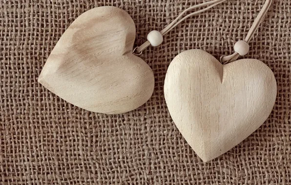 Love, hearts, love, wood, romantic, hearts, cloth