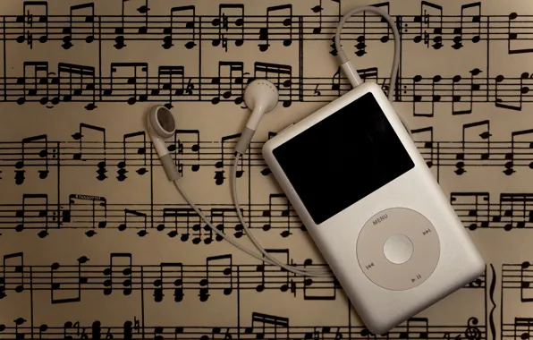 Picture iPod, music, musical notes