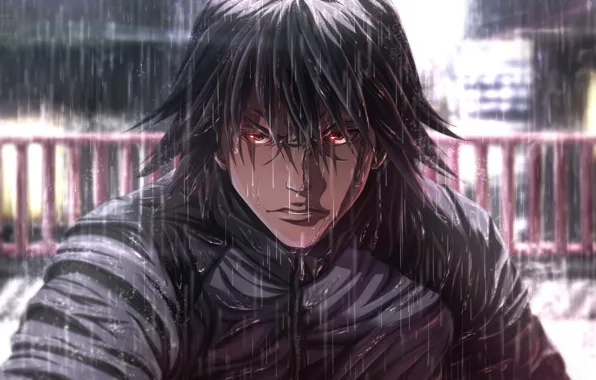 Look, rain, art, guy, Zetman
