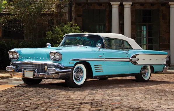 Background, classic, Pontiac, Pontiac, the front, Convertible, Custom, 1958