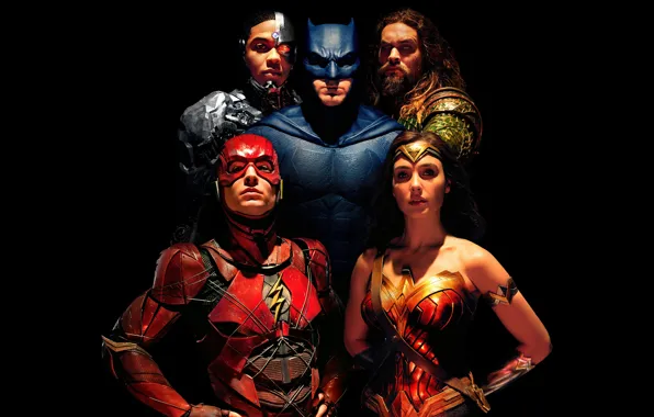 Picture fiction, black background, Wonder Woman, poster, Batman, Ben Affleck, comic, superheroes