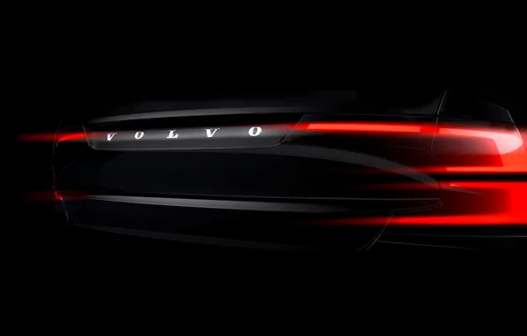 Red, Volvo, Volvo, Black, Lights, Back, Blur