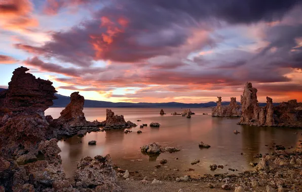 Sea, landscape, nature, rocks