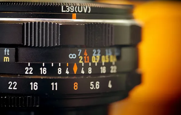 Orange, black, Lens, Takumar