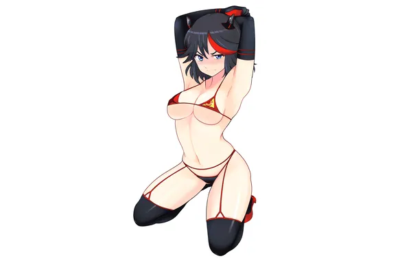 Girl, sexy, cleavage, thighhighs, horns, legs, boobs, sexy girl