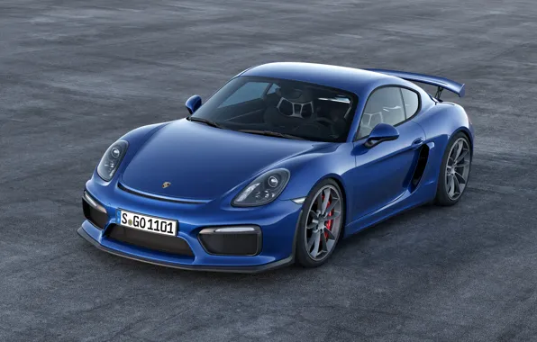 Blue, Porsche, Cayman, Porsche, the front, GT4, Caiman