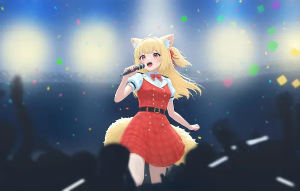 Girl, scene, anime, sings, cloth, vrchat