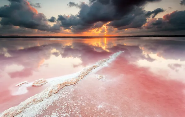 Landscape, sunset, nature, lake