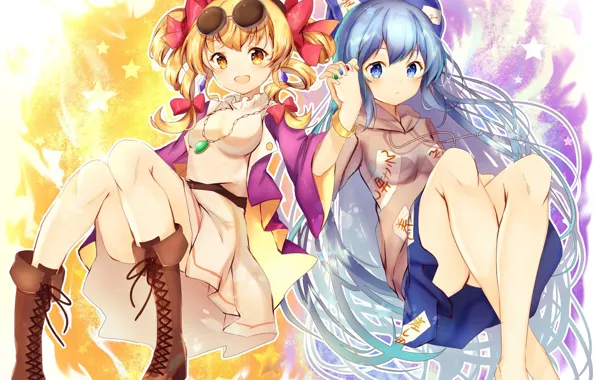 Girls, anime, touhou, Touhou