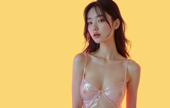 Girl, sexy, lingerie, cleavage, hot girl, eyes, smile, beautiful