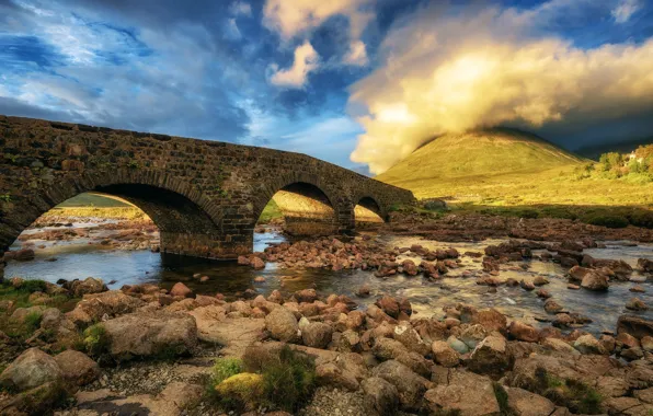Picture bridge, Scotland, Scotland, Isle of Skye, Sligachan