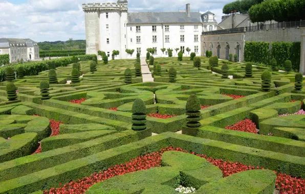 France, plants, spring, garden, France, garden, spring, The Castle Of Villandry
