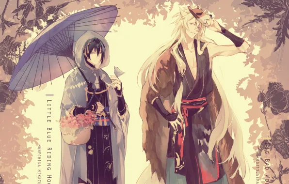 Anime, art, guys, characters, Touken Ranbu, Dance of swords