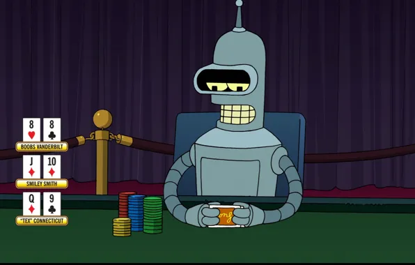 Picture futurama, Bender, poker