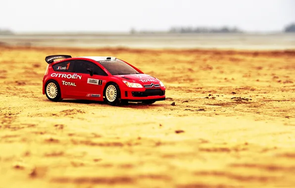 Picture Sand, Red, Sport, Machine, Citroen, WRC, Rally, Rally